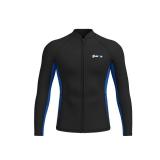 GoldFin Mens Wetsuit Tops, 2mm Wet Suits Neoprene Jacket for Men Keep Warm Long Sleeve for Cold Water Diving Surfing Kayaking Swimming, Blue Medium