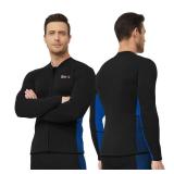 GoldFin Mens Wetsuit Tops, 2mm Wet Suits Neoprene Jacket for Men Keep Warm Long Sleeve for Cold Water Diving Surfing Kayaking Swimming, Blue Medium
