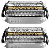 92 Series 9 Pro Electric Shaver Head Replacement Part Compatible with Braun Series 9 Pro and Series 9 Electric Razors 9290cc, 9291cc, 9370cc, 9376cc, 9293s, 9260s, 9295cc, 9385cc (Silver/2Pack)