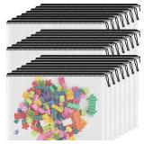 Smarpau A3 Mesh Zipper Pouch, 24 Pack 17.4 x 12.4 Large Zipper Pouches for Organizing, Multipurpose Waterproof Zipper Bags for Travel, Office, Home Storage, Black