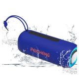 Bluetooth Speaker, Portable Wireless Clear Loud Stereo Sound IPX5 Waterproof with RGB Lights BT5.3 Long Playtime TWS Pairing,for Home Party Outdoor Beach,Great Gift Choice (Blue)