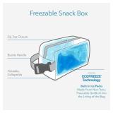 PackIt Freezable Snack Box, Sweet Strawberry, Built with ECOFREEZE Technology, Collapsible, Zip Closure with Buckle Handle, Designed For Work Snacks, Fresh Snacks On the Go, Adults, and All Ages