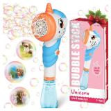 Bubble Machine Toys for Kids: Unicorn Toys for Girls Ages 3 4 5 6 7 8 Year, Outdoor Toys Battery Operated Bubble Wand for Toddlers, Unicorn Gifts for Birthday Party Favor Christmas Halloween