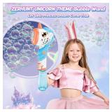 Bubble Machine Toys for Kids: Unicorn Toys for Girls Ages 3 4 5 6 7 8 Year, Outdoor Toys Battery Operated Bubble Wand for Toddlers, Unicorn Gifts for Birthday Party Favor Christmas Halloween