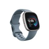 Fitbit Versa 4 Fitness Smartwatch with Daily Readiness, GPS, 24/7 Heart Rate, 40+ Exercise Modes, Sleep Tracking and more, Waterfall Blue/Platinum, One Size (S & L Bands Included)