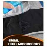 SUNCHIRI Incontinence Underwear for Men, 150ML Absorbent Washable Protective Leak Proof Reusable, Briefs 3 Pack (Multicolor02, Small)