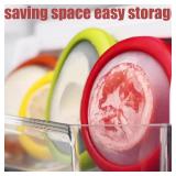 Winb Set of 4 Reusable Fruit and Veggie Savers - Ideal for Avocados, Tomatoes, Apples, Garlic, Onions, and More