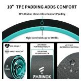 Yoga Wheel Set of 3+1, Upgraded 10MM Thick Back Wheels for Pain Relief & Stretching, Strongest Back Roller for Deep Tissue Massage, Improving Yoga Poses Backbend