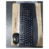 Wireless Keyboard and Mouse Combo, Full-Sized 2.4GHz Wireless Keyboard with Comfortable Palm Rest and Optical Wireless Mouse for Windows, Mac OS PC/Desktops/Computer/Laptops (Black)