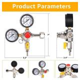 Imaictuu CO2 Regulator Beer Regulator CGA-320 Kegerator Regulator CO2 Beer Keg Regulator with 0-55PSI Working Pressure,CO2 Keg Pressure Regulator for Home Brewing