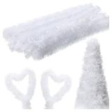 Hotop Multi Pcs Extra Thick Pipe Cleaners 30mm Chenille Stems Jumbo Pipe Cleaners Craft Supplies for Beginners DIY Art Supplies Decorations(White)