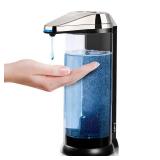 Secura 17oz Automatic Liquid Soap Dispenser, Touchless Battery Operated Hand Soap Dispenser with Adjustable Soap Dispensing Volume Control Dial, Personal Care Dispenser (Brushed Nickel)