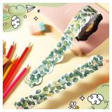 Fuyoooo 49 ft Eucalyptus Magnetic Borders for Classroom Bulletin Board Borders Magnetic Whiteboard Classroom Strips Reusable Rolled Wall Trim for School Teacher Offices Chalkboard (Green)