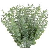 Bulkpcs Eucalyptus Stems Artificial Eucalyptus Leaves Fake Greenery Branches Fake Flowers for Wedding Centerpiece Spring Easter Farmhouse Home Decoration