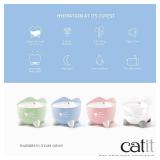 Catit PIXI Drinking Fountain Cat Water Fountain with Triple Filter and Ergonomic Drinking Options, Pink