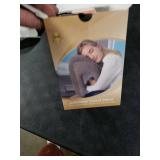 JefDiee Inflatable Travel Pillow, Airplane Neck Pillow Comfortably Supports Head and Chin for Airplanes, Trains, Cars Office Napping on The Tray Table (Grey)