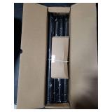 OLV Black Curtain Rods for Windows 48 to 84 Inch, Adjustable Heavy Duty Decorative 1 Inch Diameter Curtain Rod with Modern End Cap Design, Easy Install Drapery Pole for Living Room, Bedroom, Kitchen