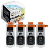 TG Imaging Compatible Ink Cartridge Replacement for Canon 225 PGI255XXL PGI255 XXL PGI-255 PGI-255XXL for PIXMA MX722 MX922 Printer (4-Pack,Black Super High Yield)