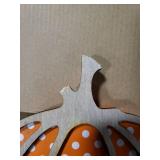 Fall Decor Wooden Pumpkin Decorations for Home 3PCS Autumn Pumpkin Farmhouse Harvest Decorations Self Sitters Mantel Table Sign Tiered Tray Decor