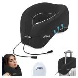 jiaao Travel Pillow, Neck Pillow Airplane, Plane Pillow Memory Foam Travel Neck Pillow with 360° Head and Neck Support, Portable Travel Essential Suitable for Airplane, Car, Train, or Bus Trip