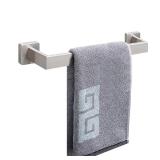 NearMoon Towel Bar, Bath Accessories Premium Thicken Stainless Steel Square Shower Towel Rack for Bathroom, Towel Holder Wall Mounted (1 Pack, Brushed Nickel, 16 Inch)