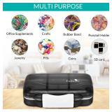 Fullicon Portable Pill Organizer Weekly, Small Travel Pill Case with 7 Compartment, Moistureproof and Airtight Pill Box, Travel Pill Holder for Vitamins/Fish Oils/Supplements