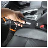 KAYCENTOP Car Steering Wheel Lock, Seat Belt Lock, Anti-Theft Device, Max 17 Inch Length, Small and Light-Weight, Multi-Functional, Fit Most Vehicle, SUV, Golf Cart Security (Black)