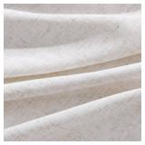Aersas Beige White Pinch Pleated Linen Curtains 90 Inch Length 2 Panels for Living Room Bedroom Semi Sheer Window Curtain Boho Neutral Back Tab Pinch Pleat Drape with Hooks 40x90