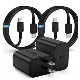 45W USB-C Charger for Samsung Charger Super Fast Charging, Type C Charging Block &6FT USBC Android Phone Cable Cord for Galaxy S25 Ultra/S25 S24 S23 S22 S21 S20 S10 Ultra/Plus,Galaxy Tab S9 S8