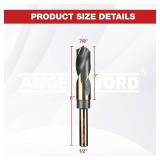 ANGELSWORD 7/8 Reduced Shank Drill Bit, M2 High Speed Steel Drill Bit for Hard Wood, Mild Steel and Metal