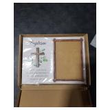 FORESTBOLD Baptism Photo Frame, Catholic Baptism Gifts For Girl, Baptismal Gift For Boy, Christian Baptism Gifts For Godchild, Baby Christening Wooden Picture Frames 4x6 Photo (Standard)