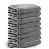 Nugilla Reusable Face Wash Cloths, Multi Pack Soft Microfiber Makeup Remover Towels for Women (Cool Grey)