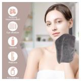 Nugilla Reusable Face Wash Cloths, Multi Pack Soft Microfiber Makeup Remover Towels for Women (Cool Grey)