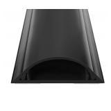 Cord Cover Floor 68in (4 x L17in), Large Capacity Floor Cable Cover, Hard PVC Cord Hider, Wire Cable Management Raceway, Black, Cord Cavity - 1.8(W) x 0.6(H)