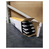 Cord Cover Floor 68in (4 x L17in), Large Capacity Floor Cable Cover, Hard PVC Cord Hider, Wire Cable Management Raceway, Black, Cord Cavity - 1.8(W) x 0.6(H)
