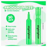 Qilery MultiPack Highlighters Bulk, Tank Style Chisel Tip Highlighters Markers Quick Drying for Kids and Adult Coloring, Classroom Home Office School Supplies (Green)