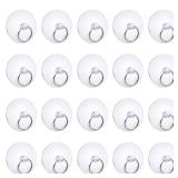 Auvotuis MultiPcs 50mm Suction Cup with Ring, 1.96 Inch Clear Ring Suction Cup Sucker for Window Wall Hook Hanger