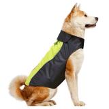 Vizpet Dog Raincoat Waterproof Coats,Dog Jacket High Visibility Warm Vest Dog Clothes for Small Medium Large Dogs(Green-L)