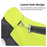 Vizpet Dog Raincoat Waterproof Coats,Dog Jacket High Visibility Warm Vest Dog Clothes for Small Medium Large Dogs(Green-L)