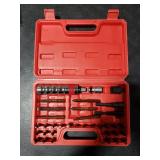 Pikwo Hand Manual Reversible 35PCS Master 1/2-inch 3/8-inch Impact Driver Set Extractor- Impact Screwdriver S2 Steel Disengage Rusted Fasteners or Frozen Bolts