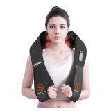 AMZPONY Cordless Neck Massager for Pain Relief Deep Tissue, Rechargeable Shiatsu Neck and Back Massager with Heat Kneading Shoulder Massage for Body Muscle Pain Relief,Gifts for Dad Mom Friends