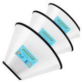 GLADOG Soft Cone Collar, 3 PCS (XL is Only 1 PCS) Flexible Plastic Cone for After-Surgery Recovery, Adjustable E-Collar for Large/Medium/Small Dogs and Cats