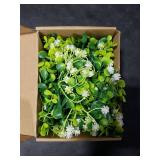 HIAGROW 6FT Eucalyptus Garland with Flowers, 2 Pack Artificial Greenery Garland Hanging Faux Eucalyptus Garland Suitable for Table Wedding Backdrop Arch Wall Party UV Protected Indoor Outdoor Decor