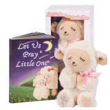 MyMateZoe Baptism Gifts for Girl, Great Christening, Dedication and Baptism Gift Set for Girl and Newborn Baby, Includes 7 Praying Lamb Plush Toy and Let Us Pray Baby Book in Keepsake Gift Box