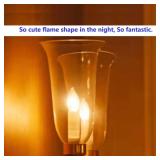 HMYYJT Dimmable LED Candelabra Bulb 25W Equivalent E12 LED Bulb 2700K Soft Warm White, Chandelier Light Bulbs, 2W 200LM Flame Tip CA10 Candle Light Bulb 12 Pack e12 Bulb.