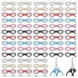 Lothee Bulk Pcs Mini Folding Scissors Small Travel Foldable Scissors Stainless Steel Portable Cutter Anti Rust Bulk Multipurpose Glasses Shaped Cutter for Craft Sewing Nurse School Office