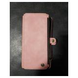 Defencase for iPhone 15 Plus Magnetic Wallet Case Compatible with Magsafe with RFID Blocking Zipper Strap Card Holder for Women Men, PU Leather Detachable Case for iPhone 15 Plus (6.7 inch), Rose Pink