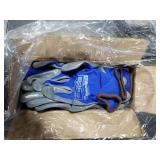 COOLJOB 20 Pairs Nitrile Dipped Safety Work Gloves with Grip, Non-slip Rubber Coated Bulk Garden Gloves for Men, Heavy-duty Oil Resistant for Truck Driver, Warehouse Box Handler, Medium, Gray Blue