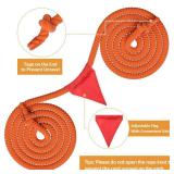 Thadavo Field Day Tug of War Rope with Flag for Kids and Adults, Family Reunion Birthday Party Games, Summer Outside Lawn Games, Camping Picnic Carnival Games for Team Building Activities, Orange 20FT