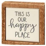 Primitives by Kathy This Is Our Happy Place Home Decor Sign